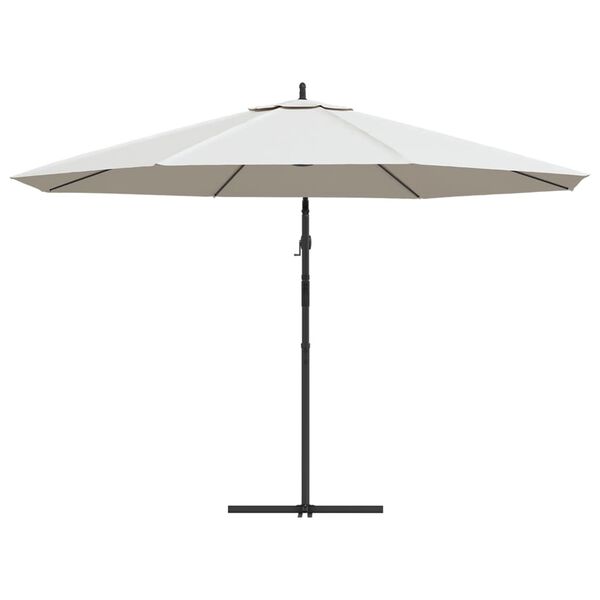 vidaXL Cantilever Garden Parasol 3.5 m Sand White