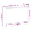 vidaXL Shoe Cabinet White 80x21x57 cm Engineered Wood