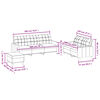 vidaXL 3 Piece Sofa Set with Cushions Black Faux Leather