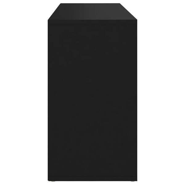 vidaXL Shoe Bench Black 103x30x54.5 cm Engineered Wood