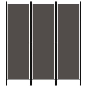 vidaXL 3-Panel Room Divider Anthracite 150x180 cm