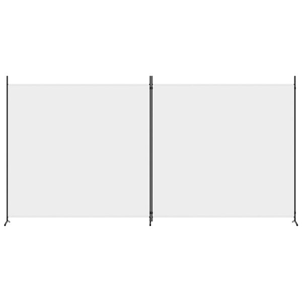 vidaXL 2-Panel Room Divider White 348x180 cm Fabric