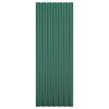 vidaXL Roof Panels 12 pcs Galvanised Steel Green 100x36 cm