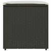 vidaXL Cushion Box with Storage Black 50 x 50 x 50 cm Poly Rattan