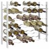 vidaXL Wine Rack for 36 Bottles White Metal