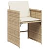 vidaXL Garden Chairs with Cushions 4 pcs Beige Poly Rattan