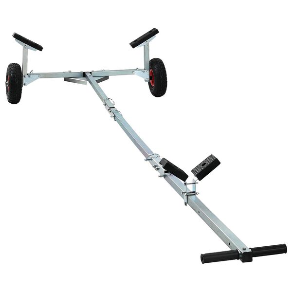 vidaXL Boat Trailer with 2 Wheels, Foldable and Adjustable, 160 kg Steel