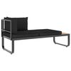 vidaXL 5 Piece Garden Corner Sofa Set with Cushions Aluminium and WPC