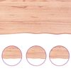 vidaXL Wall Shelf Light Brown 120x50x(2-4) cm Treated Solid Wood Oak