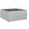 vidaXL Garden Raised Bed 100x100x45 cm Galvanized Steel Silver