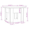 vidaXL Coffee Table White 55x55x42 cm Engineered Wood