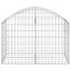 vidaXL Arched Gabion Basket 100x50x60/80 cm Galvanised Iron
