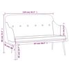 vidaXL Bench Dark Grey 110x76x80 cm Fabric