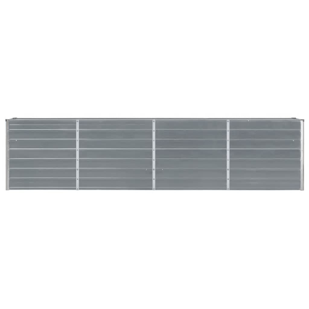 vidaXL Raised Garden Bed 320x40x77 cm Galvanised Steel Grey