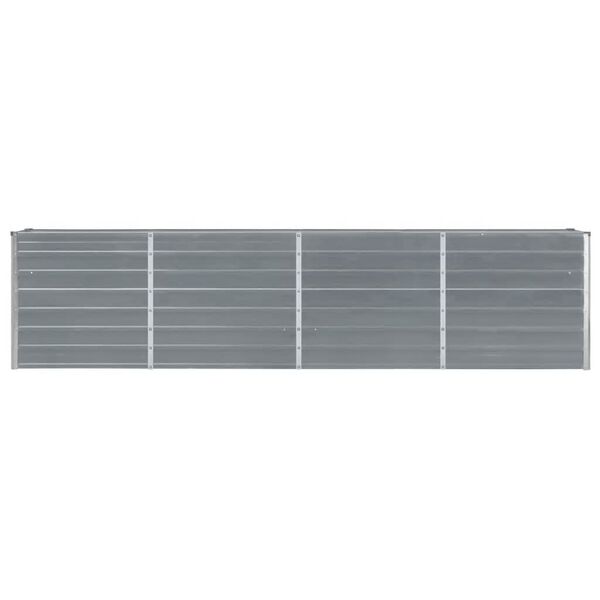 vidaXL Raised Garden Bed 320x40x77 cm Galvanised Steel Grey