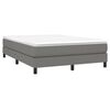 vidaXL Box Spring Bed Frame Dark Grey Double Fabric