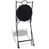 vidaXL 3 Piece Bistro Set Ceramic Tile Black and White