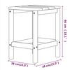 vidaXL Garden Adirondack Table White 38x38x46 cm HDPE