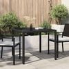 vidaXL Garden Dining Table Black 90 x 90 x 75 cm Poly rattan