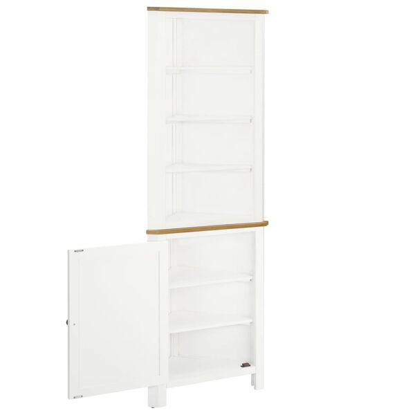 vidaXL Corner Cabinet 59x36x180 cm Solid Oak Wood