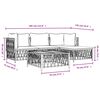 vidaXL 4 Piece Garden Lounge Set with Cushions White Steel