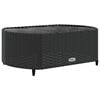 vidaXL 7 Piece Garden Sofa Set with Cushions Black Poly Rattan