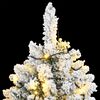 vidaXL Artificial Hinged Christmas Tree 150 LEDs & Flocked Snow 120 cm
