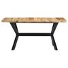vidaXL Dining Table 140x70x75 cm Solid Rough Mango Wood