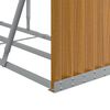 vidaXL Log Holder Wood Look 300x45x100 cm Galvanised Steel