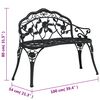 vidaXL Garden Bench 100 cm Cast Aluminium Black
