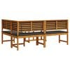 vidaXL Garden Bench Set 3 pcs Brown Solid Acacia Wood