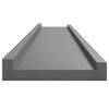 vidaXL Wall Shelves 4 pcs Grey 100x9x3 cm