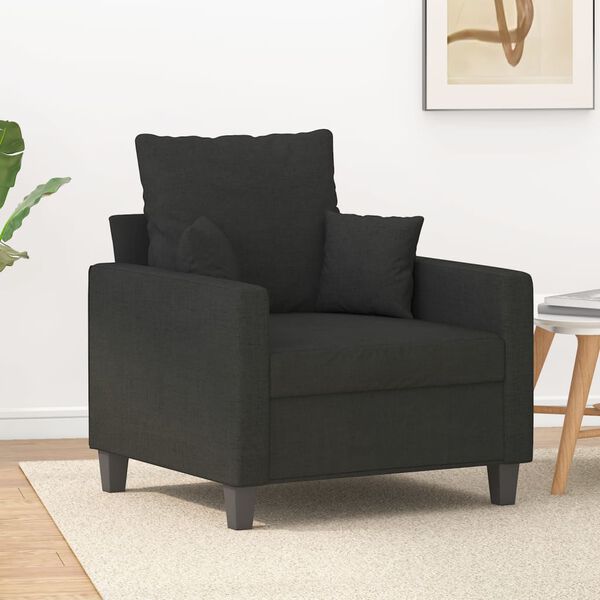vidaXL Sofa Chair Black 60 cm Fabric