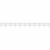 vidaXL Garden Fence with Hoop Top Steel 1781.5x100 cm Black