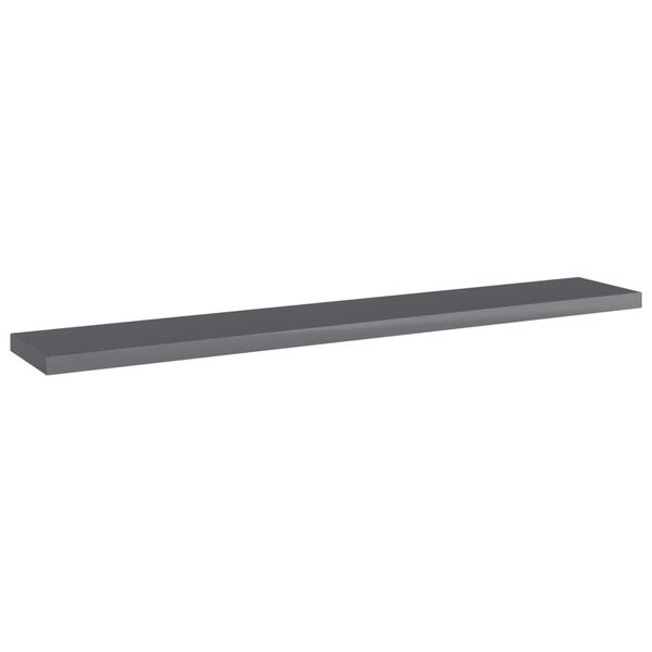 vidaXL Bookshelf Boards 4 pcs High Gloss Grey 60x10x1.5 cm Engineered Wood