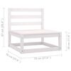 vidaXL 8 Piece Garden Lounge Set with Cushions White Solid Pinewood