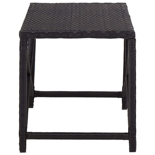 vidaXL Garden Bench 80 cm Poly Rattan Black
