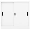 vidaXL Office Cabinet with Sliding Door White 90x40x90 cm Steel