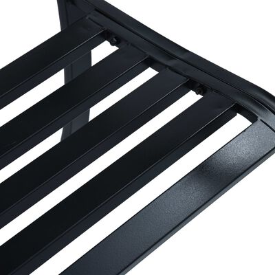 vidaXL Garden Bench Black 120 cm Steel