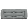 vidaXL Headboard Cushion "Hvar" Light Grey 137 cm Double Fabric