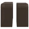 vidaXL Storage Shelves 2 pcs Brown Poly Rattan