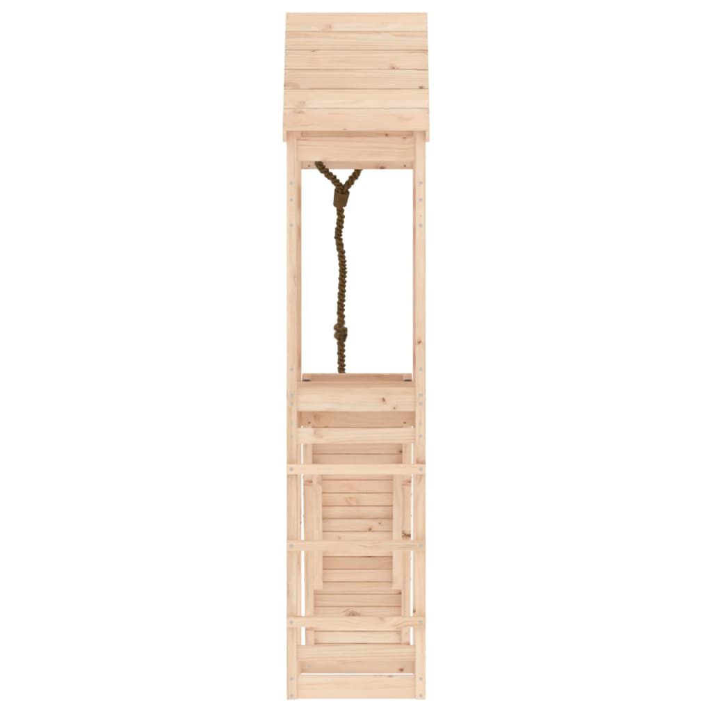 vidaXL Playhouse with Climbing Wall Solid Wood Pine
