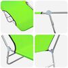 vidaXL Folding Sun Loungers 2 pcs Steel and Fabric Green