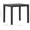 vidaXL Garden Table Grey 79x65x72 cm Plastic