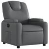 vidaXL Electric Recliner Chair Grey Faux Leather