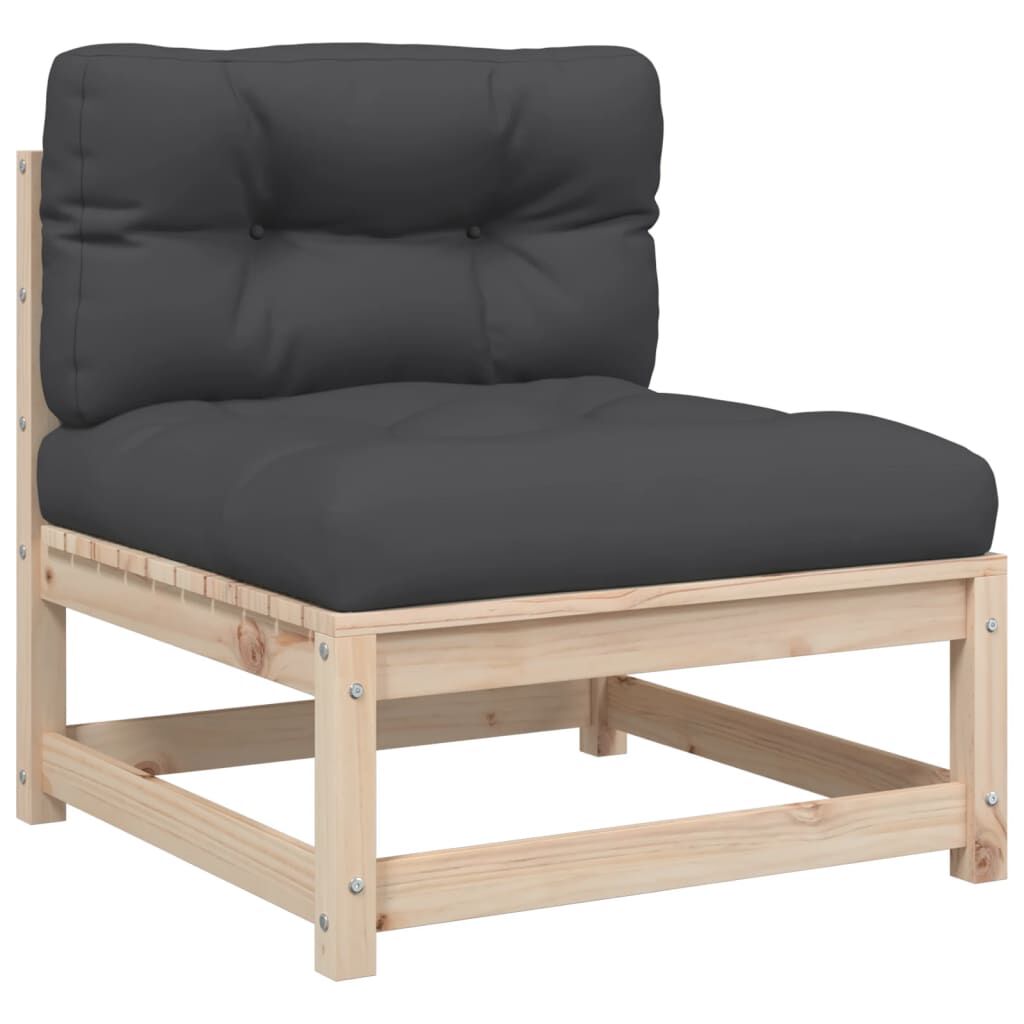 vidaXL 5 Piece Garden Sofa Set with Cushions Solid Wood Pine