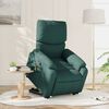 vidaXL Stand up Massage Recliner Chair Dark Green Fabric