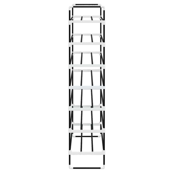 vidaXL Shoe Rack with 7 Shelves Metal and Plastic Black