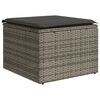 vidaXL 7 Piece Garden Sofa Set with Cushions Grey Poly Rattan