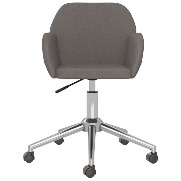 vidaXL Swivel Dining Chairs 2 pcs Dark Grey Fabric